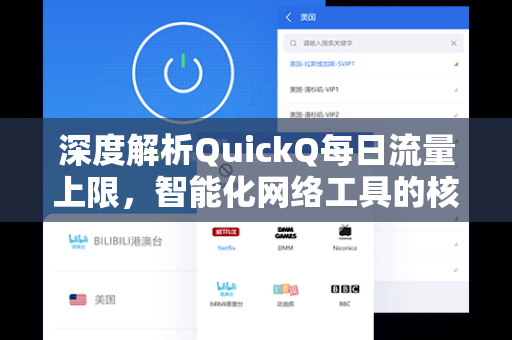 深度解析QuickQ每日流量上限,智能化网络工具的核心优势与使用指南-第1张图片-QuickQ加速器下载 - 解锁全球流媒体 | 畅享4K/8K视频 深度解析QuickQ每日流量上限,智能化网络工具的核心优势与使用指南-第1张图片-QuickQ加速器下载 - 解锁全球流媒体 | 畅享4K/8K视频